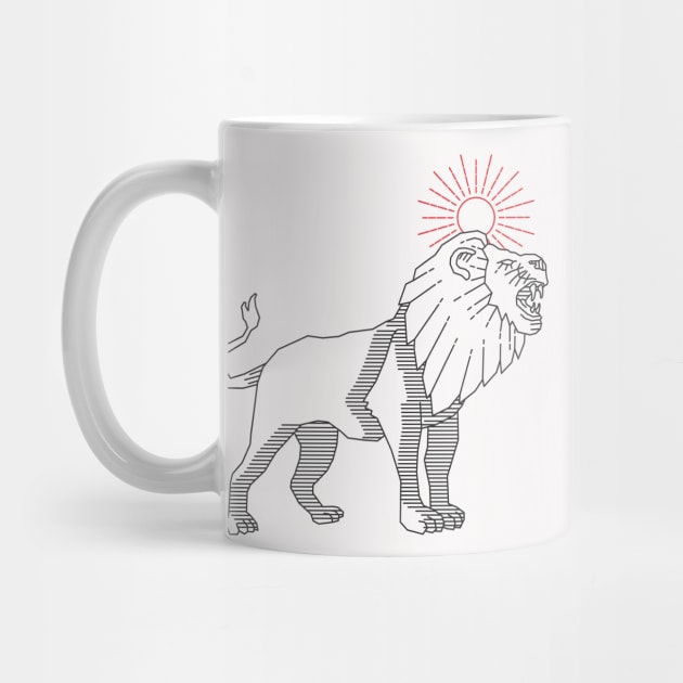 Lion king roar with sun by Shankara